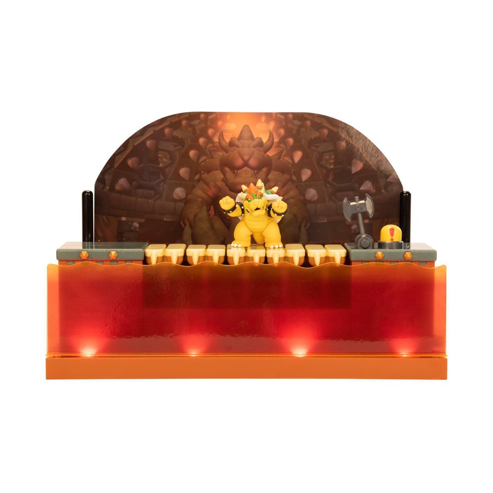 Photos - Action Figures / Transformers Nintendo Super Mario Deluxe Bowser Battle Action Figure Playset 