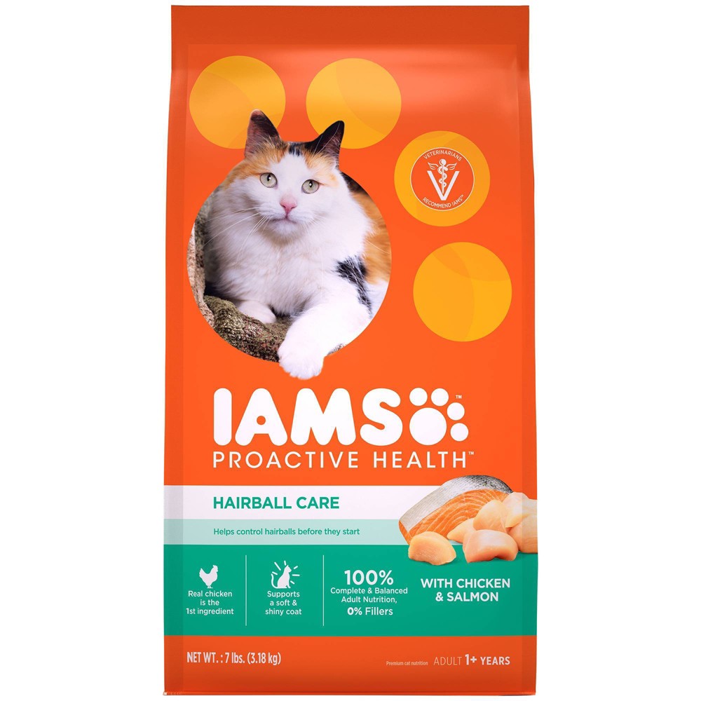 Iams Proactive Health Hairball Care Adult Cat Food - 7 lb