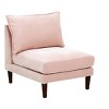 TiramisuBest Beautiful Blush Pink One Arm Chair Morgan Fabric 1pc Chair Pillow Soft Cushion Wood Legs Living Room Furniture - 2 of 4