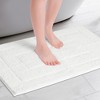 Unique Bargains Bathroom Absorbent Non-Slip Comfortable Geometry Bath Mats 2 Pcs - 2 of 4