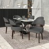 LeisureMod Ethos Leather Dining Chair – Upholstered Mid-Century Modern Accent Chair with Rubberwood Legs for Kitchen, Dining Room, or Office Set of 4 - 2 of 4