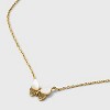 14K Gold Dipped Cubic Zirconia Mother of Pearl Butterfly Necklace - A New Day™ Gold - 4 of 4