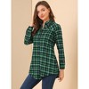 Allegra K Women's Plaid Asymmetric Open Front Cardigan - 4 of 4