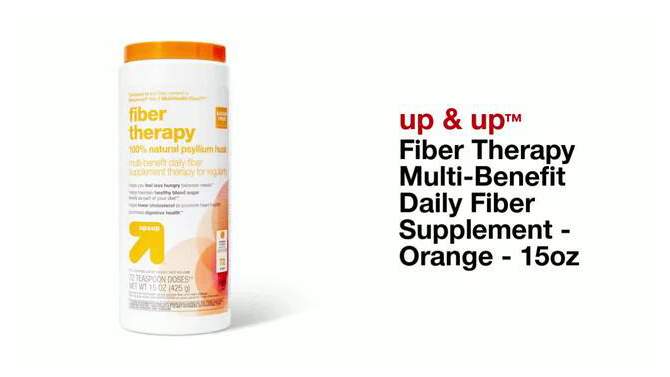 Fiber Therapy Multi-Benefit Daily Fiber Supplement - Orange - 15oz - up &#38; up&#8482;, 2 of 6, play video