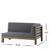 FIONECA Right Corner Bench with Coffee Table, Outdoor Patio Seating Set, Dark Grey Finish - 2 of 4