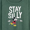 Women's - Disney - Stay Silly Lightweight French Terry Wide Neck Long Sleeve Shirt - 2 of 4