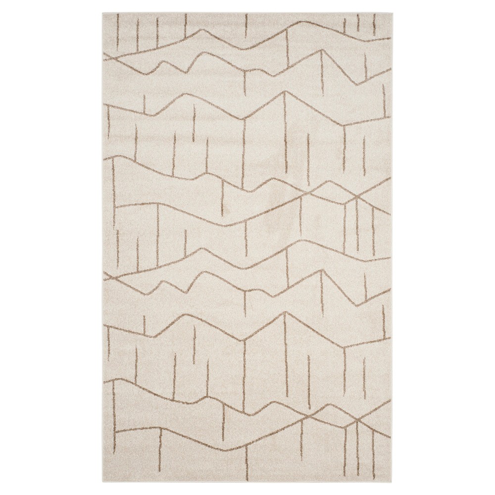 Ivory/Gray Abstract Loomed Area Rug - (5'x8') - Safavieh