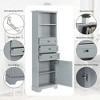Freestanding Storage Cabinet, MDF Floor Cabinet With 3 Drawers, 2 Open Storage Shelf And 1 Door For Bathroom Kitchen Living Room Bedroom Storage - 4 of 4