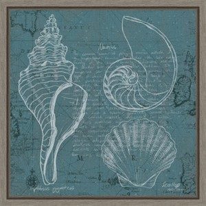 Amanti Art Coastal Blueprint I by Marco Fabiano Canvas Wall Art Print Framed 16-in. x 16-in. - 1 of 4