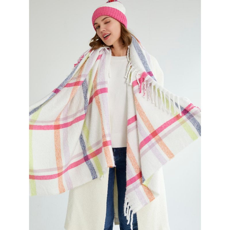 Shiraleah Brights Plaid Lilou Scarf with Fringe Detail, 2 of 6