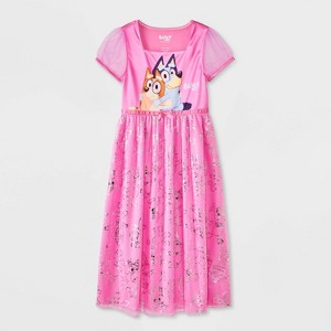 Girls' Bluey Fantasy NightGown - Pink - 1 of 4