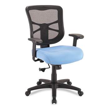 Alera Alera Elusion Series Mesh Mid-Back Swivel/Tilt Chair, Supports Up to 275 lb, 17.9" to 21.8" Seat Height, Light Blue Seat