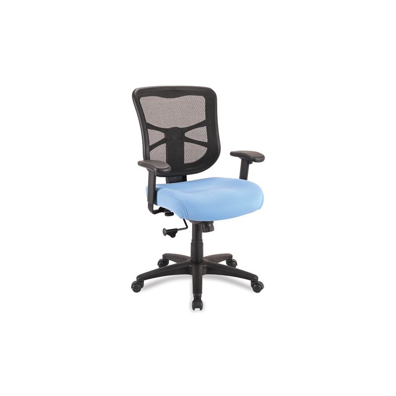 Alera Alera Elusion Series Mesh Mid-Back Swivel/Tilt Chair, Supports Up to 275 lb, 17.9" to 21.8" Seat Height, Light Blue Seat, 1 of 8