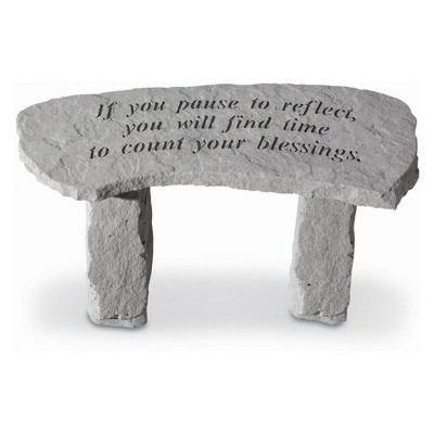 Kay Berry If You Pause to Reflect… Small Bench Decorative Stones, Multicolor