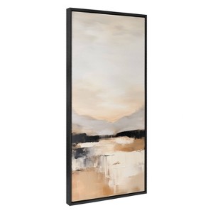 Kate & Laurel All Things Decor 18"x40" Sylvie Peaceful Landscape III Framed Canvas by Amy Lighthall Black - 1 of 4