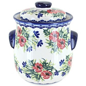 Blue Rose Polish Pottery 37A WR Unikat Cookie Jar - 1 of 1