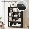 GlasFlength Decorative Bookshelf, Spacious Space and Adjustable Shelf, Open Bookshelves for Bedroom, Living Room, Home Office，Black，33"*11.6"*48" - 3 of 4