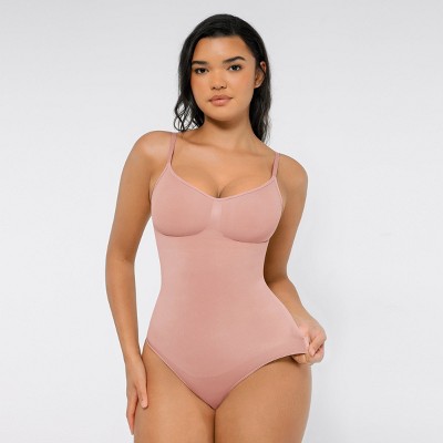 Feelingirl Women's Sculpt Seamless Thong Bodysuit Shapewear