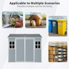 Outdoor Storage Shed, Resin Sheds and Outdoor Storage with Lockable Door, Double Windows and Floor, All Weather Outdoor Tool House for Patio Garden - 2 of 4