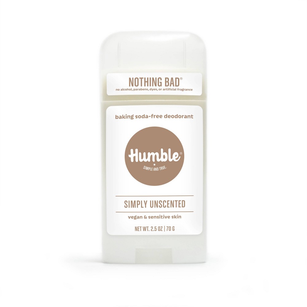 Humble Brands Vegan & Sensitive Skin Formula Baking Soda Free Deodorant - Simply Unscented - 2.5oz