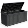 Akoasm 68 in. W 260-Gallon Large Outdoor Lockable Storage XXL Deck Box for Patio Furniture & Gardening Tools-Black - 2 of 4