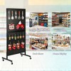 2'X5' Standing Pegboard Display with Wheels, Metal Pegboard Display Stand with 10 Hooks, Peg Board Display Rack with T-Base for Retail Store - 4 of 4