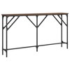vidaXL Console Table Brown Oak 55.1 in.x9.1 in.x29.5 in. Engineered Wood - 2 of 4
