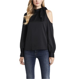 Vince Camuto Womens Solid Cold Shoulder Blouse - 1 of 1