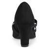 Journee Collection Women's Loren Comfort Insole Medium and Wide Width Round Toe Mid Block Heel Pumps - 3 of 4