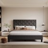 Bed Frame with Upholstered Headboard - Heavy-Duty Platform Bed Frame with Strong Wood Slats, No Box Spring Needed, Noise Free, Easy Assembly - 3 of 4