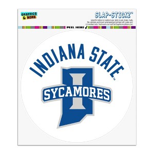 Indiana State University Sycamores Automotive Car Window Locker Circle Bumper Sticker - 1 of 4