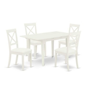 5-Piece Buttermilk and Cherry Solid Wood Top - Dining Room Set - Seats-4 - 1 of 4