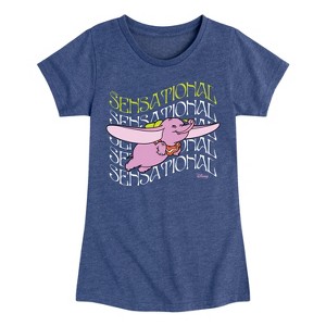 Girls' - Disney - Dumbo Fitted Short Sleeve Graphic T-Shirt - 1 of 4