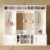 PAGED Freestanding Coat Racks with Shoe Cubbies and Bench,Hall Tree with 10 Hooks and 7 Open Shelves,Entryway Furniture for Hanging Clothes - 2 of 4