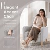 Faux-Shearling Accent Chair with Pillow, Modern Comfy Armchair with Ergonomic Backrest and Padded Armrests - 3 of 4