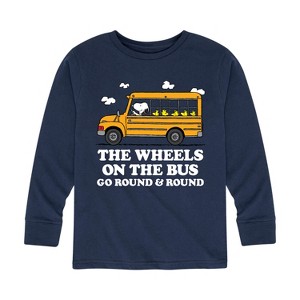 Boys' - Peanuts - Wheels On The Bus Long Sleeve Graphic T-Shirt - 1 of 4