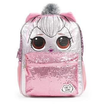 LOL Surprise Queen Kitty Backpack for Girls - 16 Inch - LOL School Bag Elementary School Size Pink