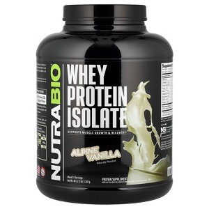 NutraBio Whey Protein Isolate, Alpine Vanilla, 5 lb (2,268 g) - 1 of 4
