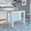 TiramisuBest Wine Storage Pedestal Kitchen Island White and Macadamia with White for Kitchen Islands & Carts - 3 of 4