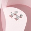 Girl's - Tiny Butterfly Screw Back Sterling Silver Earrings - In Season Jewelry - 4 of 4