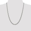 Black Bow Jewelry Mens 4.8mm Sterling Silver Antiqued Oval Cable Chain Necklace - 2 of 4