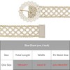 INSPIRE CHIC Womens Braided Woven Hollow Out 1.6" Width Wide Pearl Buckle Bohemian Waist Belts 1Pc - 4 of 4