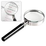 Insten 10X Magnifying Glass, 2 Inch Handheld Glass Reading Magnifier for Small Print and Maps, Close Examination of Small Objects, Black
