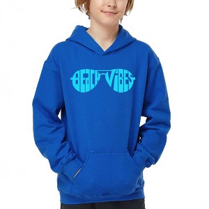 LA Pop Art Beach Vibes - Boy's Word Art Hooded Sweatshirt - 1 of 4