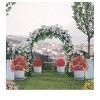 Artificial Violet Topiary Ball Trees With Ground Spike UV Resistant Artificial Shrubs With Stake Fake Evergreen Boxwood Eucalyptus Plant Brush For Sp - 4 of 4