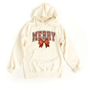 Simply Sage Market Women's Graphic Hoodie Coquette Plaid Merry - 1 of 3