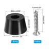 Unique Bargains Rubber Non Slip Shock Absorption Durable Furniture Pads Black - 2 of 4