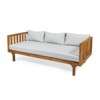 VisioGear Daybed, 3 Seater Daybed Conversation Set with Arms, Grey, 67.5"*32"*24.25" - 4 of 4