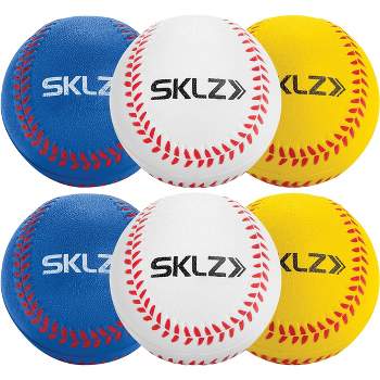 SKLZ Foam Training Baseballs 6-Pack - White/Yellow/Blue