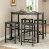 PexFix 47" Counter Height Pub Bar Table Black Rectangular Dining Counter Tables For Cafe Kitchen And Studyroom - 2 of 4